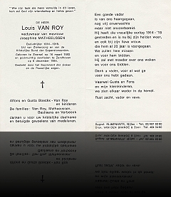 doodsprentje L.Van Roy